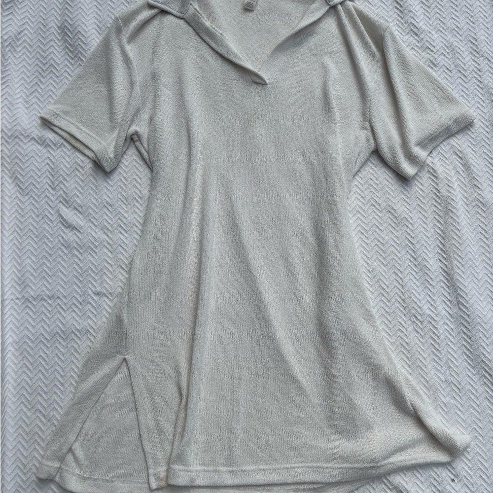H&M Textured Cream Knit Dress (Size XL)
